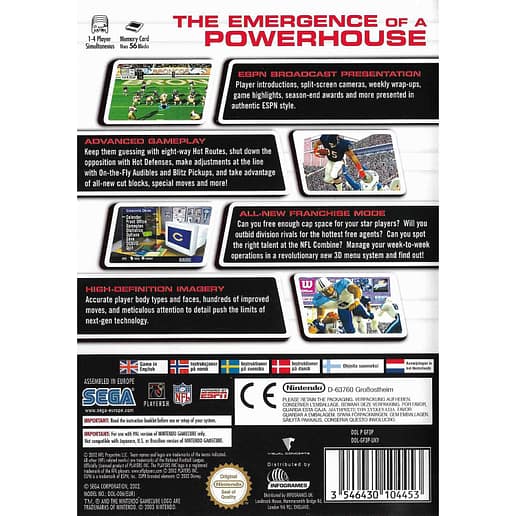 NFL 2K3 Nintendo Gamecube Nordic (Begagnad)