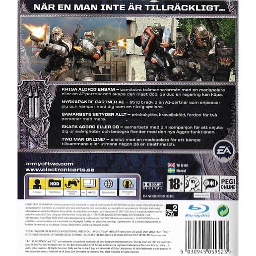Army of Two Playstation 3 PS3 Swedish (Begagnad)