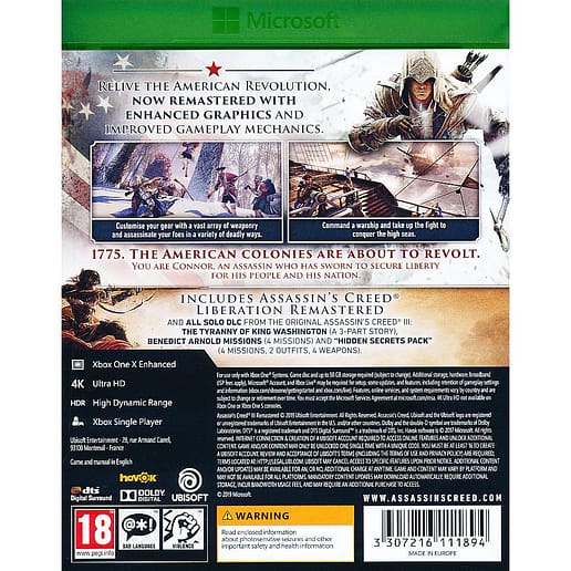 Assassins Creed III Remastered Xbox One