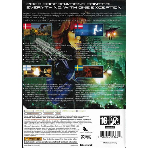 Perfect Dark Zero Xbox 360 Nordic (Begagnad)