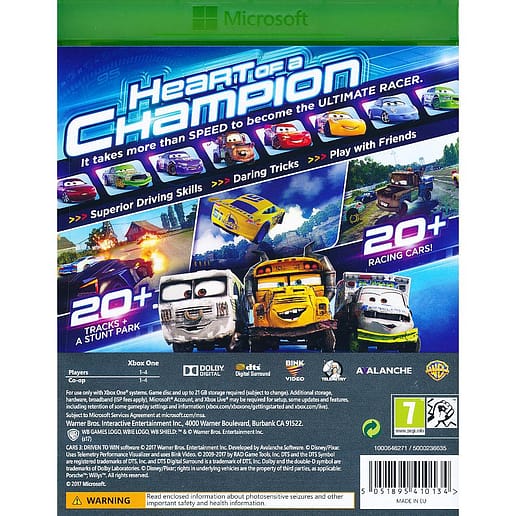 Cars 3 Driven to Win Xbox One