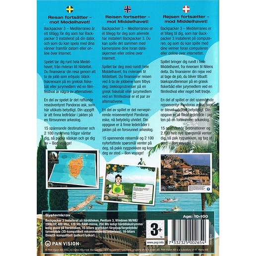Backpacker 3 Mediterraneo Expansion Pack PC CD Nordic (Begagnad)