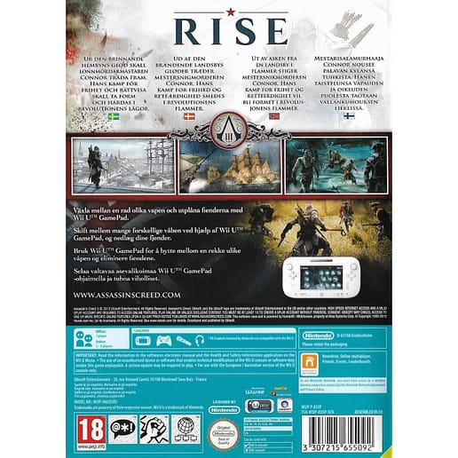 Assassins Creed III Nintendo Wii U Nordic (Begagnad)