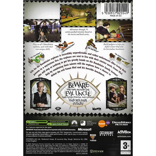 Lemony Snickets A Series of Unfortunate Events Xbox (Begagnad)