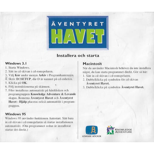 Äventyret Havet PC CD Swedish (Begagnad)