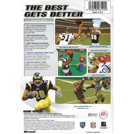 Madden NFL 2003 Xbox (Begagnad)