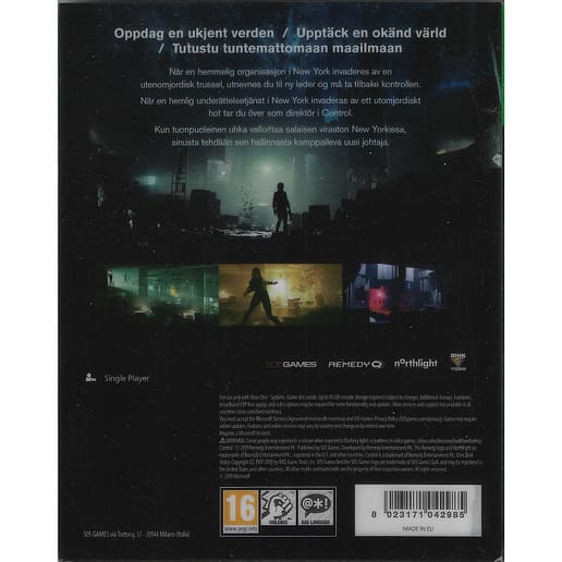 Control Xbox One Steelbook Nordic (Begagnad)