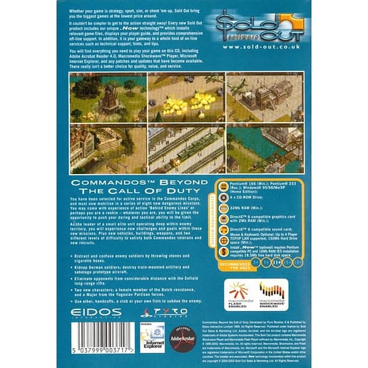Commandos Beyond the Call of Duty PC CD Soldout Software (Begagnad)