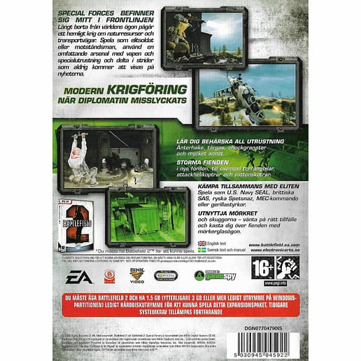 Battlefield 2 Special Forces Expansionspaket PC DVD Swedish (Begagnad)