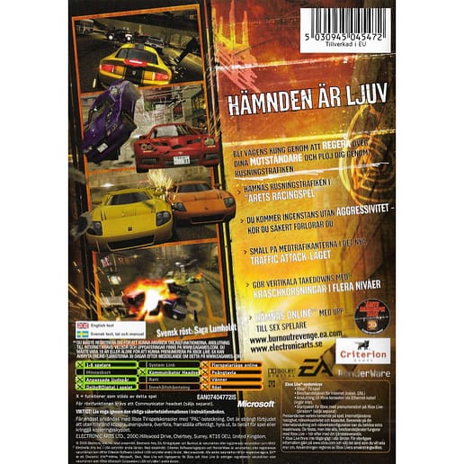 Burnout Revenge Xbox Swedish (Begagnad)