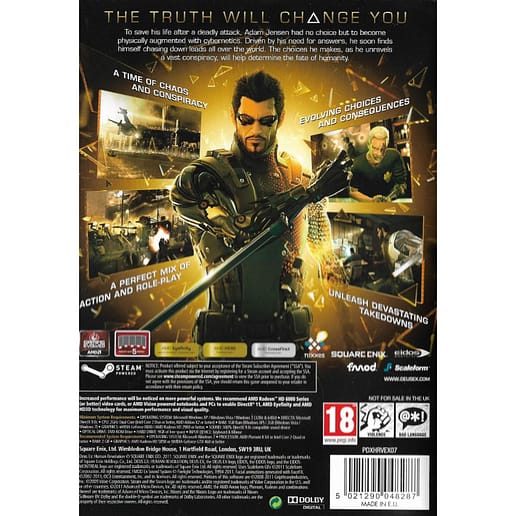 Deus Ex Human Revolution PC DVD Nordic (Begagnad)