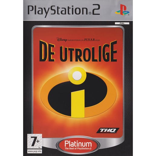 De Utrolige Playstation 2 PS2 Platinum Danish (Begagnad)