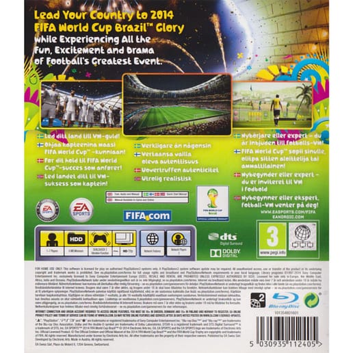 2014 FIFA World Cup Brazil Playstation 3 PS3 Nordic (Begagnad)