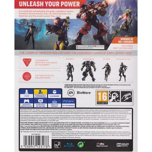 Anthem Legion of Dawn Edition Playstation 4 PS4 Nordic (Begagnad)