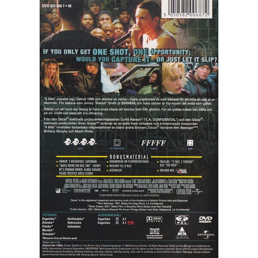 8 Mile DVD (Begagnad)