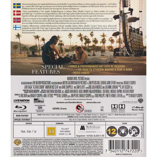A Star is Born Blu-Ray (Begagnad)