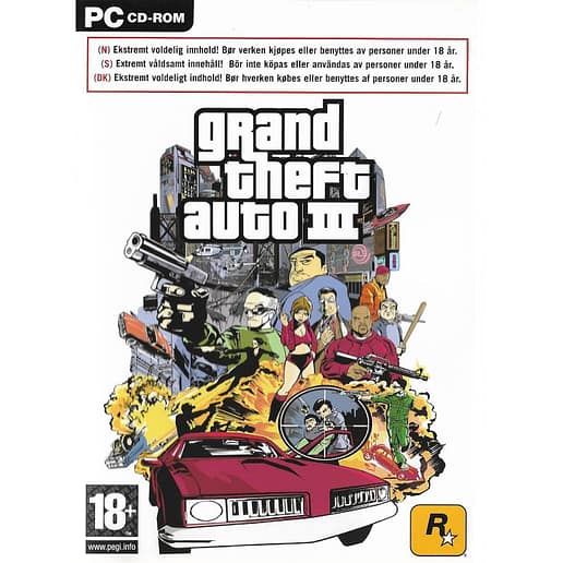Grand Theft Auto III PC CD Nordic (Begagnad)
