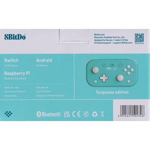 8BitDo Lite 2 Bluetooth Gamepad Turquoise