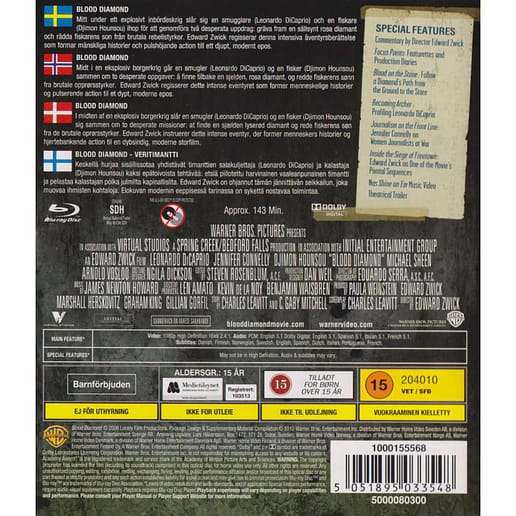 Blood Diamond Blu-Ray (Begagnad)