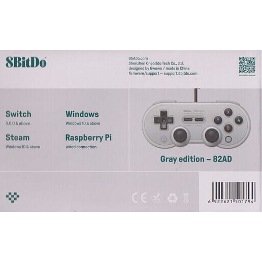 8BitDo SN30 Pro USB Gamepad Gray