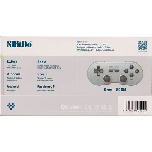 8BitDo SN30 Pro Bluetooth Gamepad Hall Effect Gray