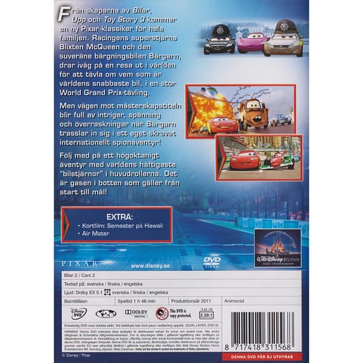 Bilar 2 DVD (Begagnad)