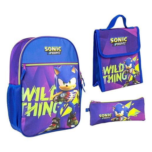 Sonic Prime lunch box + ryggsäck 42cm