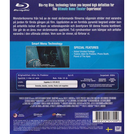 Alien vs Predator Blu-Ray (Begagnad)