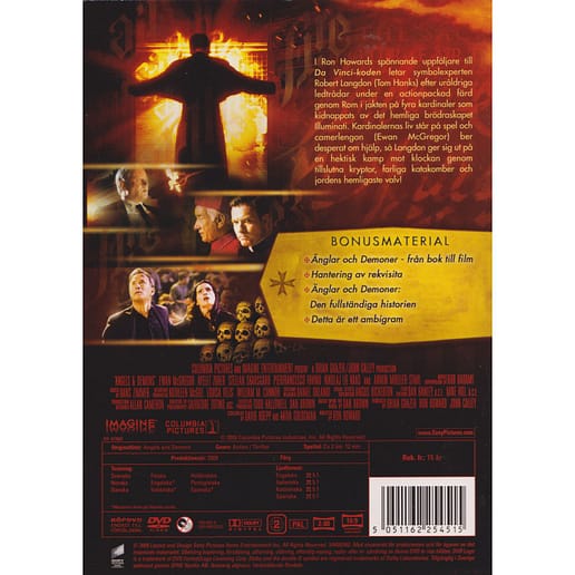 Änglar och Demoner DVD (Begagnad)