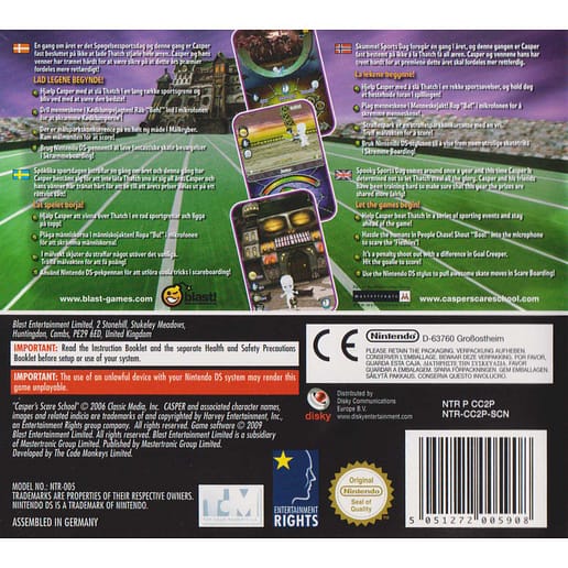 Caspers Scare School Spooky Sports Day Nintendo DS Nordic (Begagnad)