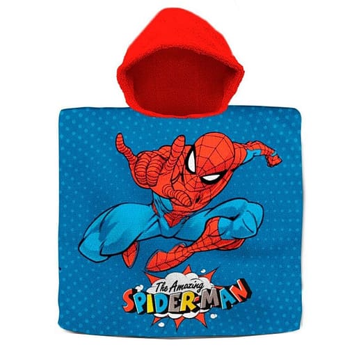 Marvel Spiderman badponcho bomull