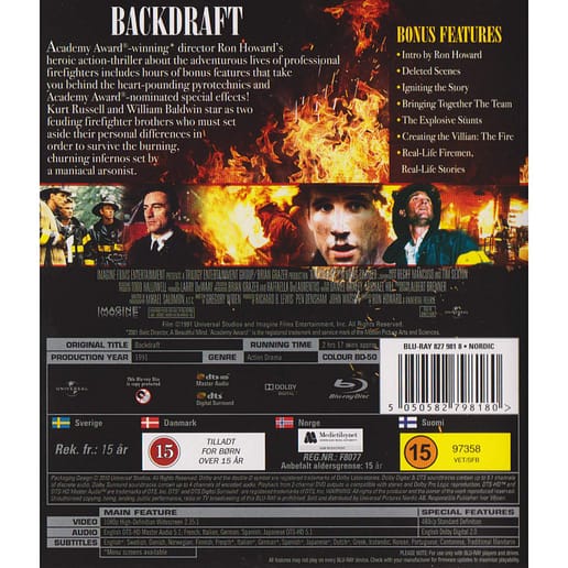 Backdraft Blu-Ray (Begagnad)