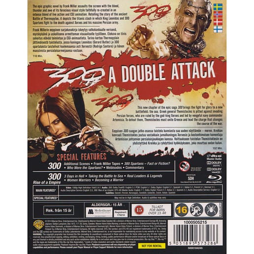 300 + 300 Rise of an Empire Blu-Ray (Begagnad)