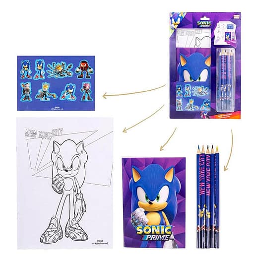 Sonic Prime Colouring skrivset