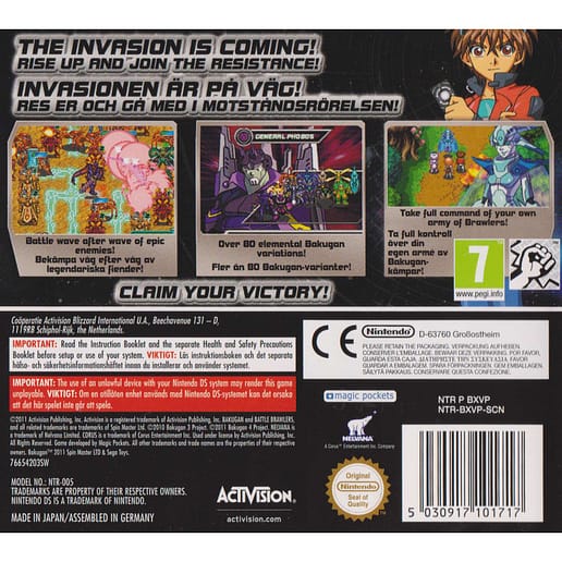 Bakugan Rise of the Resistance Nintendo DS Swedish (Begagnad)