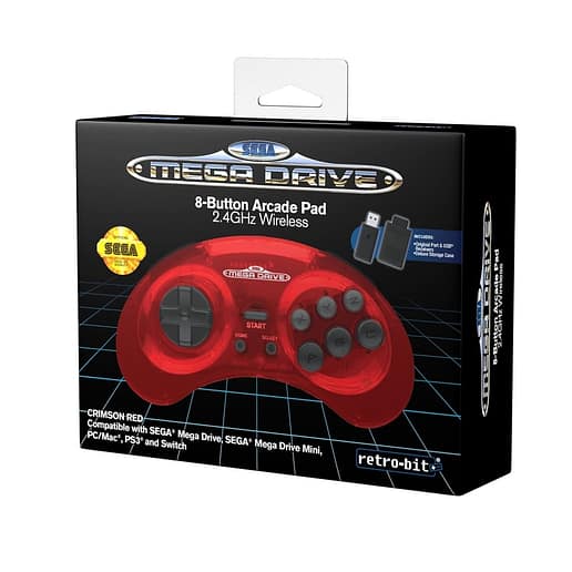 Retro-Bit SEGA MD 2.4G Crimson Red