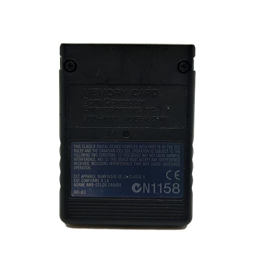 Minneskort 8MB Original Svart Playstation 2