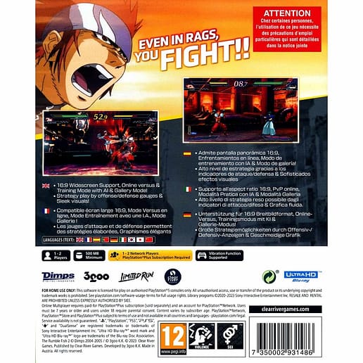 The Rumble Fish 2 Playstation 5 PS5