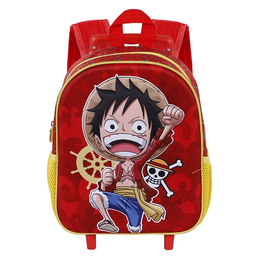 One piece Luffy 3D ryggsäck med hjul 34cm