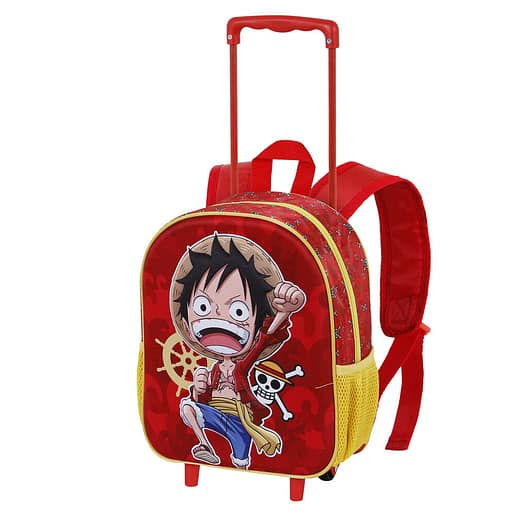 One piece Luffy 3D ryggsäck med hjul 34cm