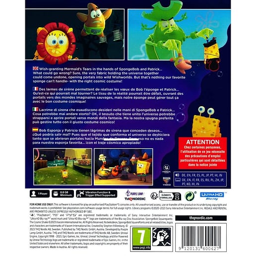 Spongebob Cosmic Shake Playstation 5