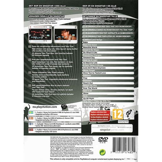 Singstar Take That Playstation 2 PS2 Nordisk (Begagnad)