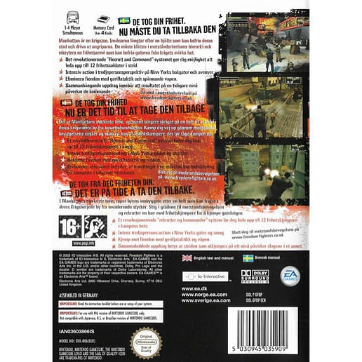 Freedom Fighters Nintendo Gamecube Nordic (Begagnad)