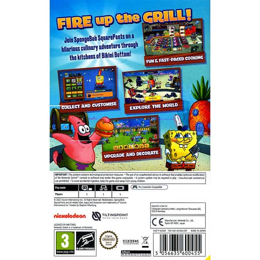 Spongebob Squarepants Krusty Cook-Off Extra Krusty Edition Nintendo Switch