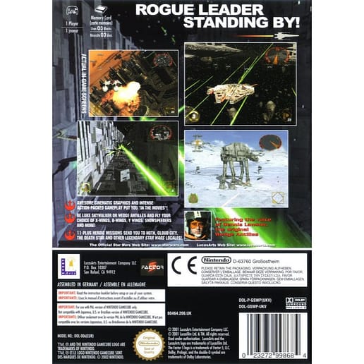Star Wars Rogue Squadron II Rogue Leader Nintendo Gamecube (Begagnad)