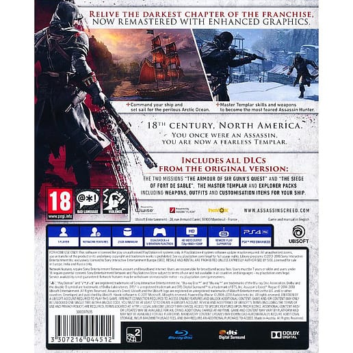 Assassins Creed Rogue Remastered Playstation 4