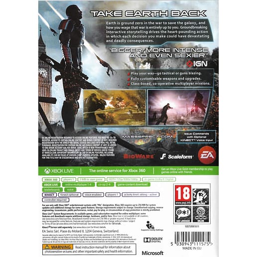 Mass Effect 3 Xbox 360 Classics (Begagnad)