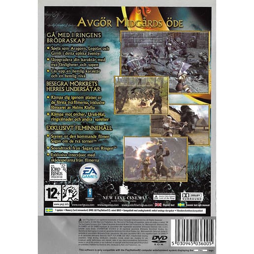 Sagan om de Två Tornen Härskarringen Playstation 2 PS2 Platinum Swedish (Begagnad)