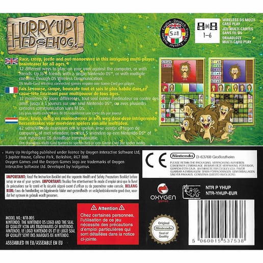 Hurry Up Hedgehog Nintendo DS (Begagnad)