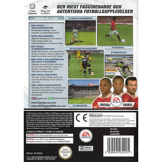 FIFA Football 2003 Nintendo Gamecube Swedish (Begagnad)